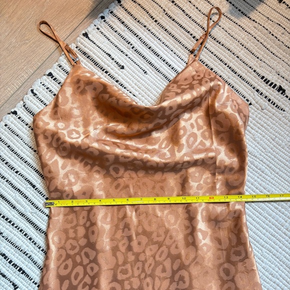 Woven Cowl Midi Dress in Leopard - Picture 3 of 8